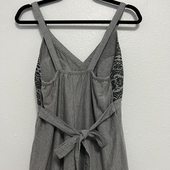 Athleta Womens Halter Gray Ikat Tribal Burnout Print Dress - Picture 5 of 7